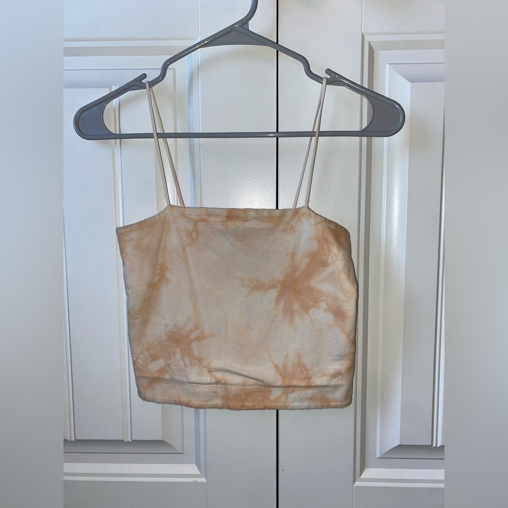 American Eagle Spaghetti Strap Tie Dye Cropped Tank